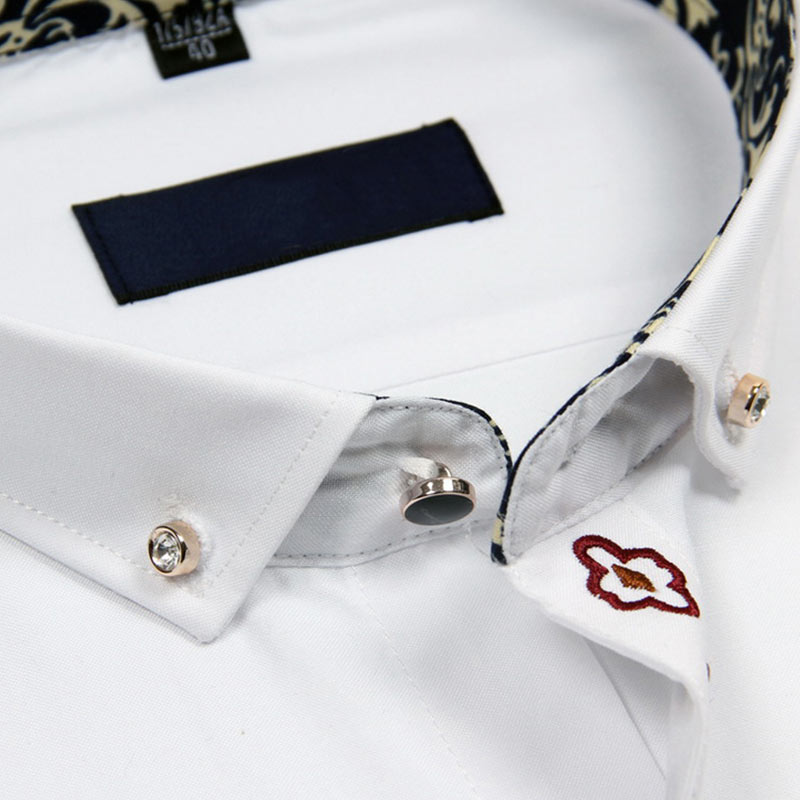 Men's Luxury Stylish Button Business Long Sleeve Print Shirt