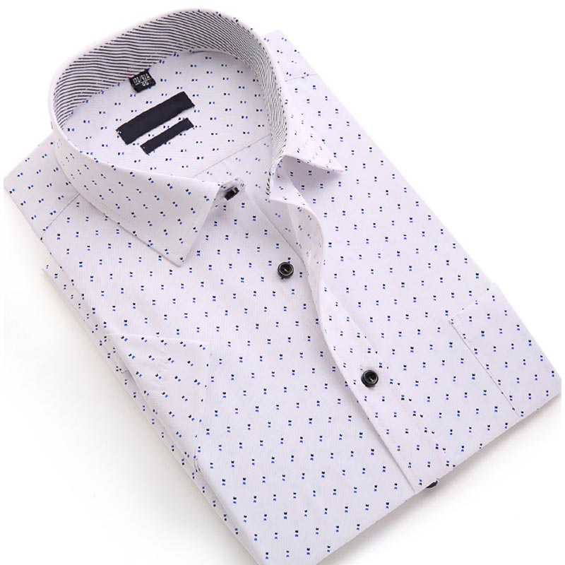 Men's Print Short Sleeve Business Casual Shirt