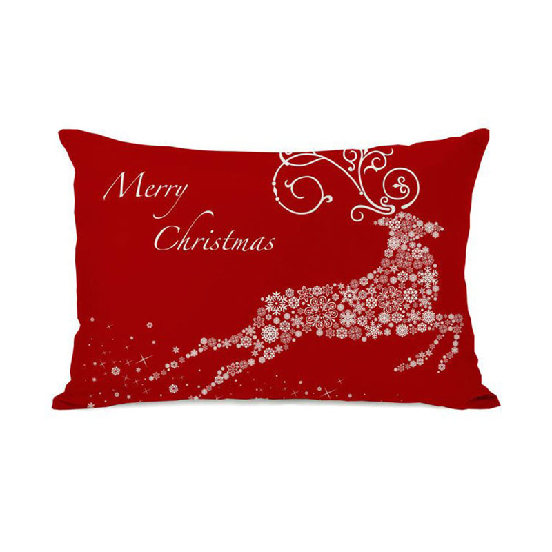 Snowflake Reindeer Throw Pillow