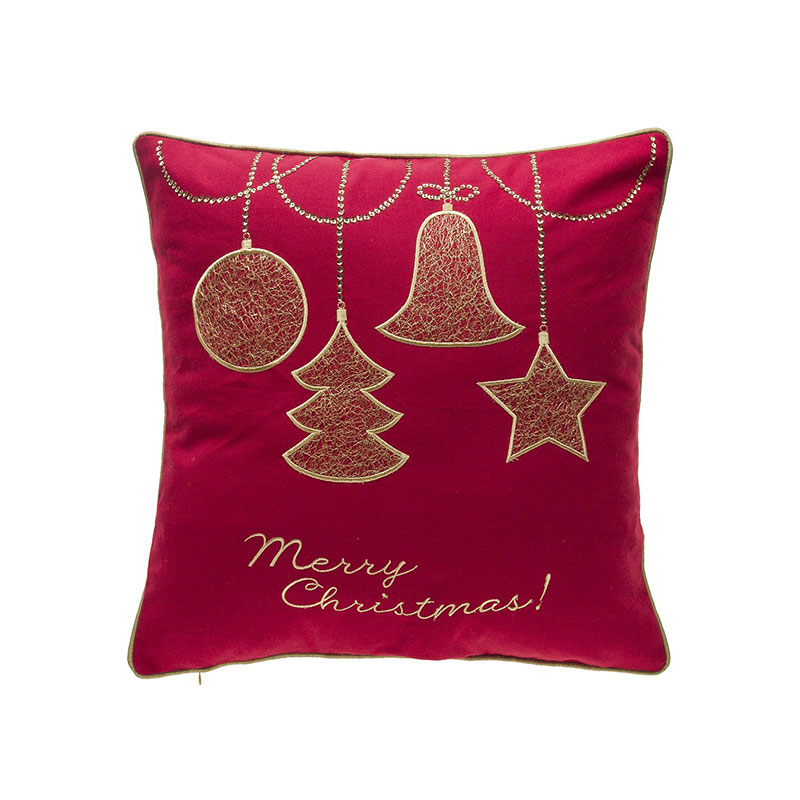 Christmas Embroidered Cushion Cover